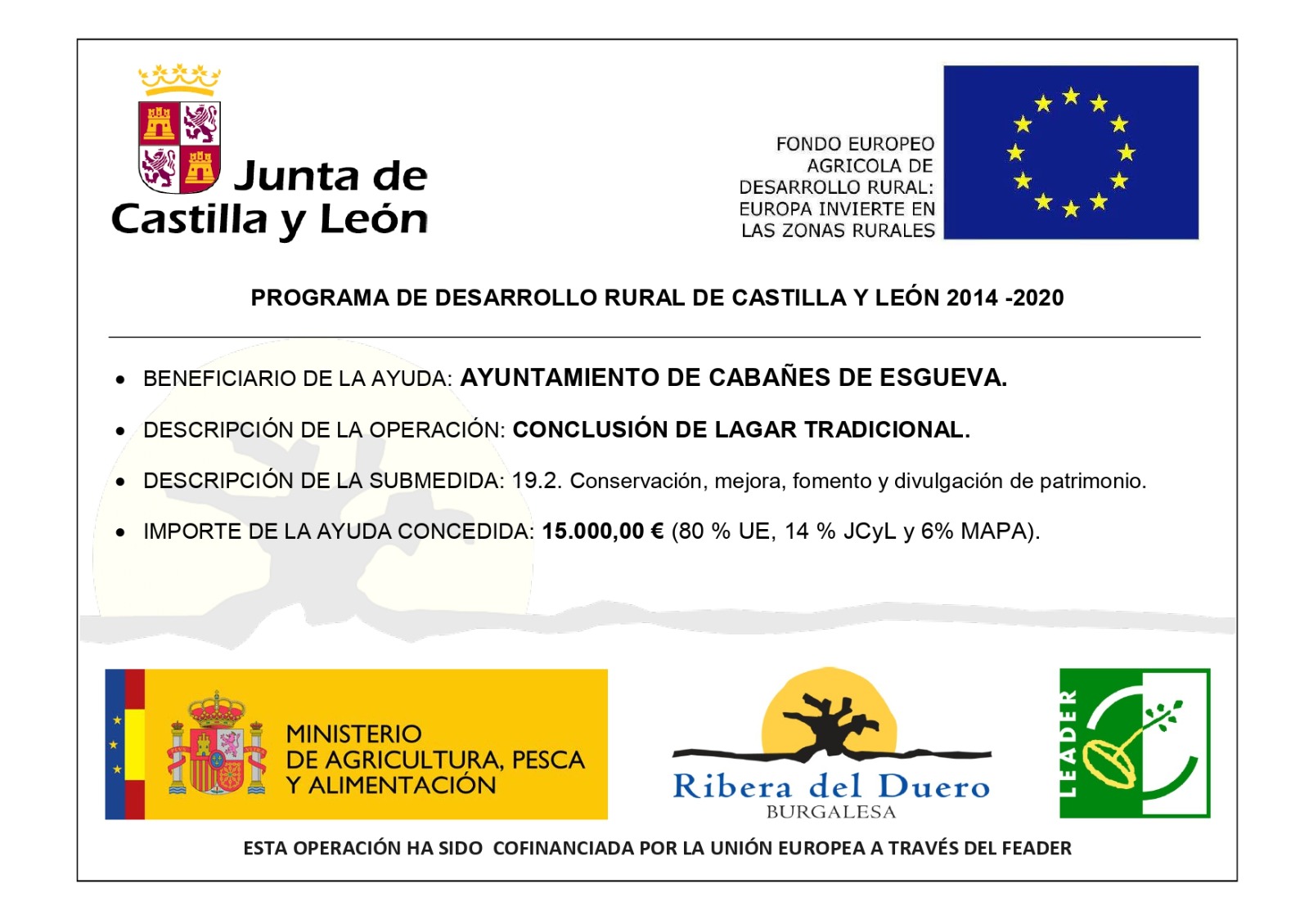 Ayuda LEADER 2014-2020. A.D.R.I. Ribera del Duero Burgalesa: Proyecto conclusión lagar tradicional